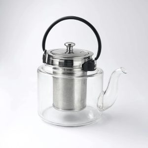 Borosilicate Glass Kettle with Stainless Steel Lid